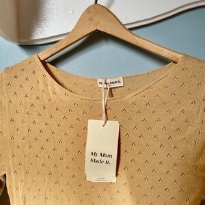 My Mum Made It Beige Knit Dress